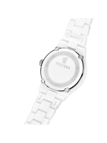 Festina Damen-Armbanduhr Keramik Weiß