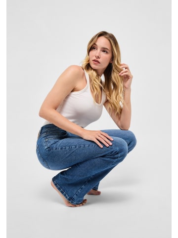 ANGELS  Bootcut Jeans Jeans Leni Flared mit weitem Bootcut in mittelblau