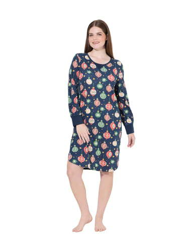 Ulla Popken Nachthemd in navy blau