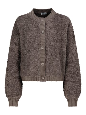 Sublevel Strickjacke Knopfleiste Rundhalsausschnitt in Braun