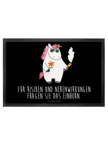 Mr. & Mrs. Panda Schmutzfangmatte Einhorn Woodstock mit Spruch in Schwarz