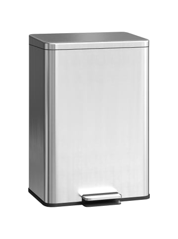 HOMCOM Mülleimer-34,2L x 30,6B x 44,2H cm-Silber