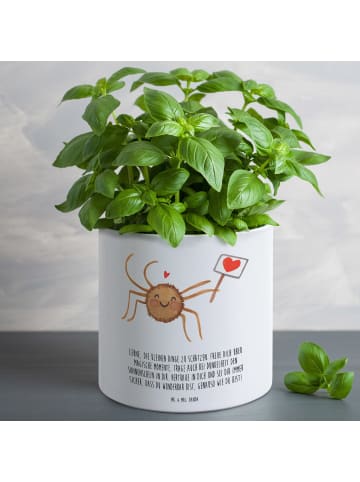 Mr. & Mrs. Panda Blumenkübel Spinne Agathe Motivation mit Spruch in Weiß