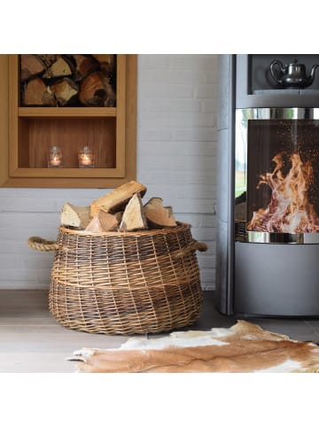 UNUS Weidekorb mit Seilgriffen in Braun