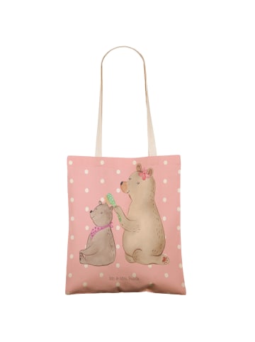 Mr. & Mrs. Panda Beutel Bär Kind ohne Spruch in Rot Pastell