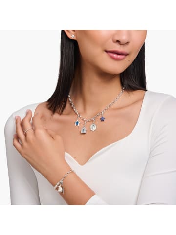 Thomas Sabo Charm-Anhänger in silber, blau