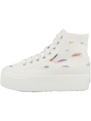 Superga Sneaker mid 2708 Ripped Multicolor Cotton in weiss