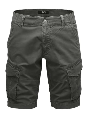 EGOMAXX Bermuda Cargoshorts mit Patten-Taschen A&S in Dunkelgrau
