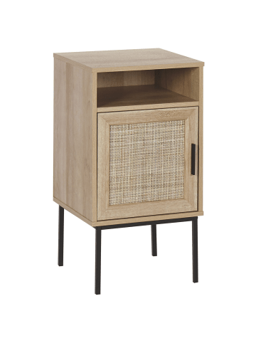 Beliani Nachttisch PASCO in Braun/Schwarz - (W) 40 x (H) 78 x (L) 40 cm