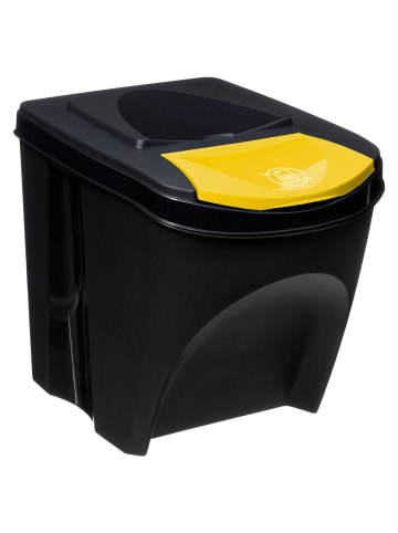 5five Simply Smart Mülleimer mit Trennsystem in schwarz