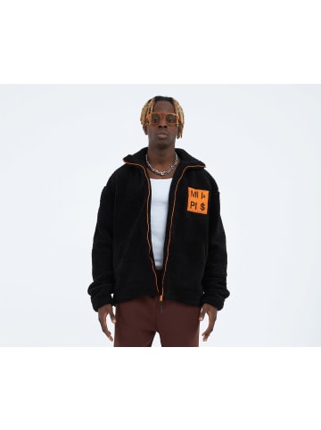Megaman Fleecejacke Money Oversize in Schwarz