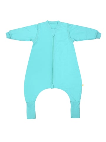 Schlummersack Schlafsack mit Füßen, umklappbaren Bündchen und Ärmeln, 1.0 TOG in Aqua