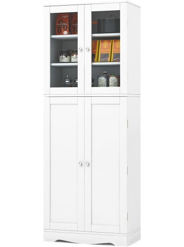 COSTWAY Küchenschrank 162cm in Weiß