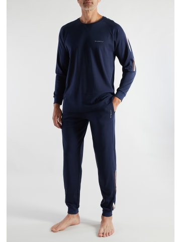 Bugatti Pyjama Messina in blau-dunkel-uni