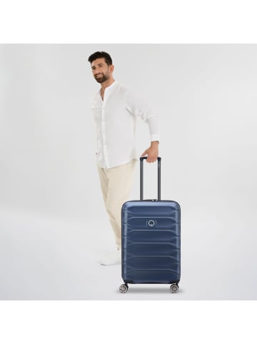 Delsey Meteor 4 Rollen Trolley 68 cm mit Dehnfalte in blue