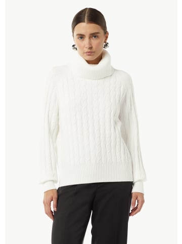 comma Strickpullover langarm in Weiß