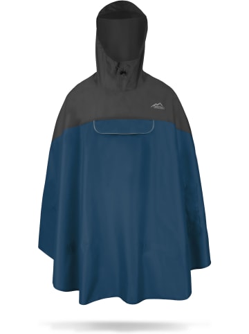 Normani Outdoor Sports Unisex Regenponcho wasserdicht Cherrapunji in Schwarz/Navy