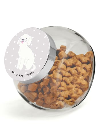 Mr. & Mrs. Panda Bonbonglas Kleinpudel Moment ohne Spruch in Grau Pastell
