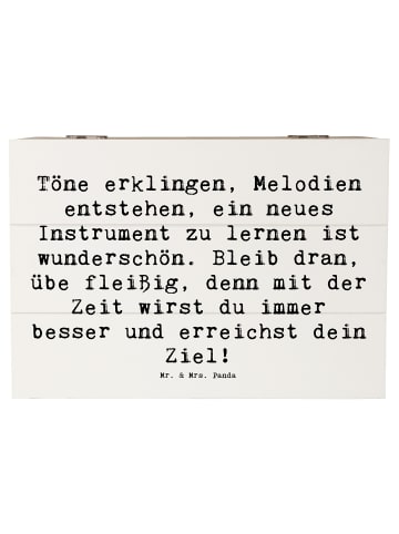 Mr. & Mrs. Panda Box Spruch Ein neues Musikinstrument lernen mit... in Weiß