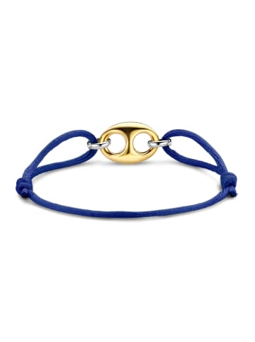 Ti Sento Milano Armband "bicolor mit Seidenkordel blau 2986BY" in Gold