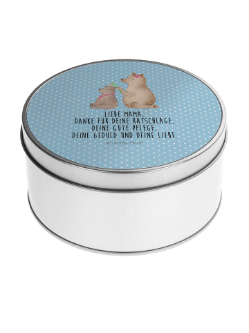 Mr. & Mrs. Panda Erinnerungsbox Bär Kind mit Spruch in Blau Pastell