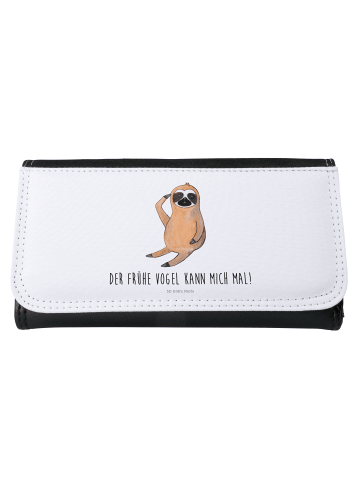Mr. & Mrs. Panda Frauen Geldbörse Faultier Vogel mit Spruch in Weiß