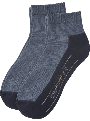 camano Unisex-Sport-Kurzsocken 2 Paar in jeans