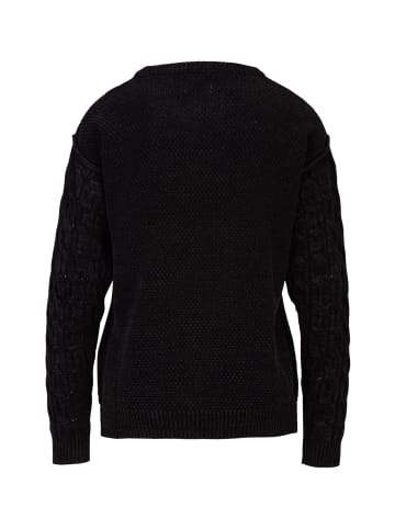 Replay Strickpullover Cotton Chenille - 6 Gg in schwarz