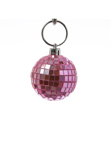 MARELIDA Weihnachtsbaumschmuck Discokugel Spiegelkugel Baumkugel D: 5cm in rosa