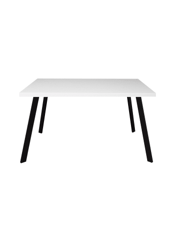 58 aufm Kessel ESSTISCH rechteckig Ediva 1 140 x 90 x 75 Esszimmertisch Schwarz/Weiß Matt Lack