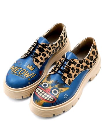 Dogo Brooklyn Halbschuhe - Meow Attack in Blau