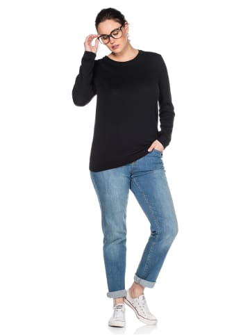 sheego Pullover in schwarz