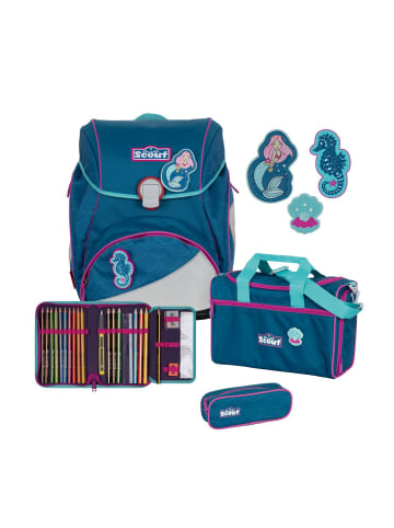 Scout Alpha Schulranzen Set 4-tlg. Mermaid in blau