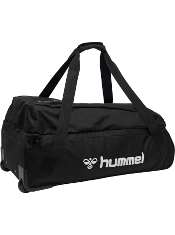 Hummel Trolleytasche Reisetasche S-L mit Rollen Trainingstasche CORE in Schwarz