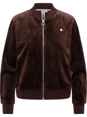 ragwear Sweatjacke Doron Embossed in Dark Choco