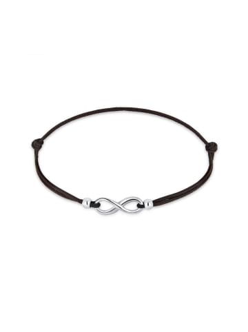 Elli Armband 925 Sterling Silber Infinity in Schwarz