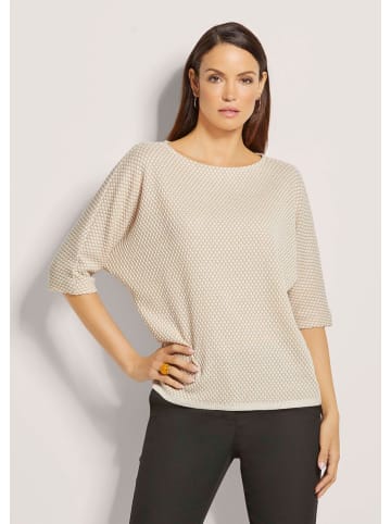 MADELEINE Sweatshirt mit Fledermaus-Ärmeln in beige / wollweiß