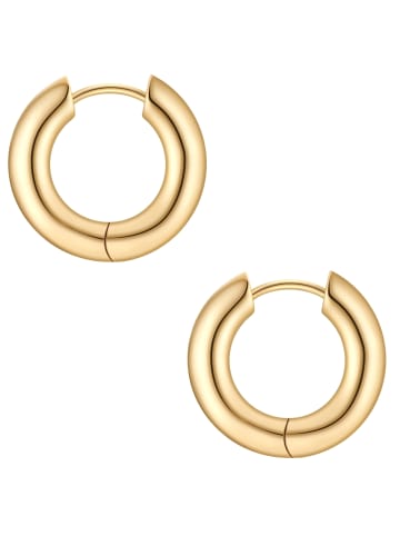 Yokoamii Creolen aus Metall-Legierung in gelbgold