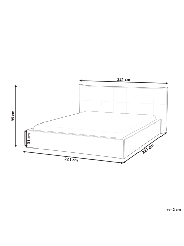 Beliani 2-tlg Doppelbett LESTRE in Grün/Schwarz