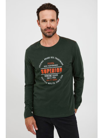 FQ1924 Langarmshirt FQRikard 21900090-ME Modernes Longsleeve mit Print in Grün