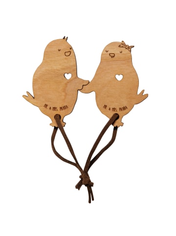 Mr. & Mrs. Panda paar schlüsselanhänger Küken Herz ohne Spruch in Braun