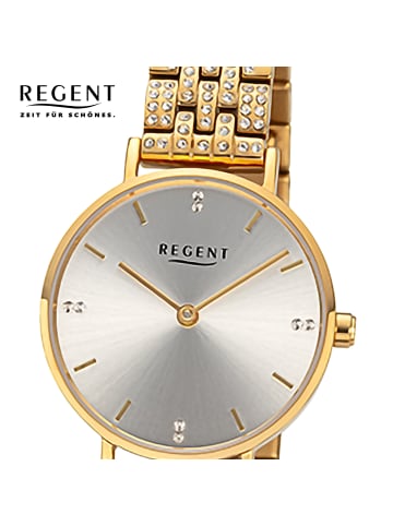 Regent Analog-Armbanduhr Regent Metallarmband gold klein (ca. 28mm)