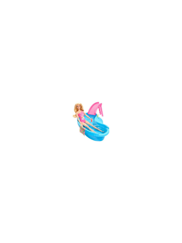 Barbie Modepuppe Spielset Refresh, Pool mit Rutsche, ab 3 Jahre