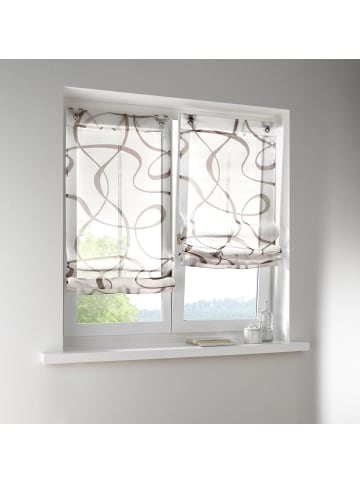 Heine Raffrollo in weiß-taupe