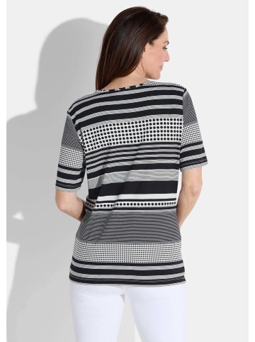 GOLDNER Kurzgröße:  Shirt Shirt in schwarz / weiß / gemustert