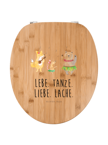 Mr. & Mrs. Panda WC Deckel Waldtiere Aloha mit Spruch in Braun