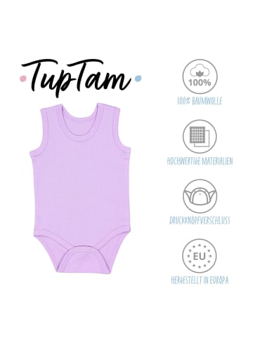 TupTam Baby Mädchen Achselbody 5er Pack in rosa/lila