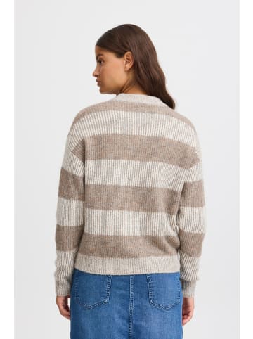 ICHI Strickpullover IHKAMARA LS13 20121401 moderner Strickpullover in Grau