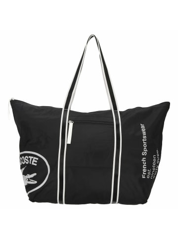 Lacoste Izzie - Shopper aus leichtem Nylon 66 cm in black blanc