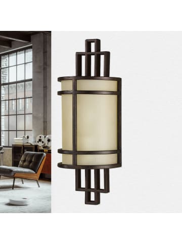 Licht-Erlebnisse Wandlampe in Bronze Antik Creme